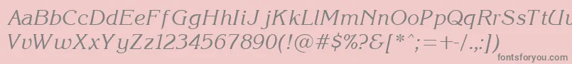 KorinnaItalic Font – Gray Fonts on Pink Background