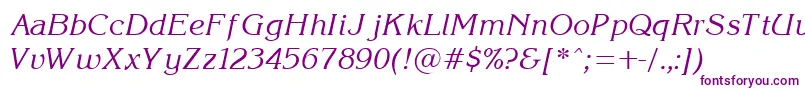 Czcionka KorinnaItalic – fioletowe czcionki