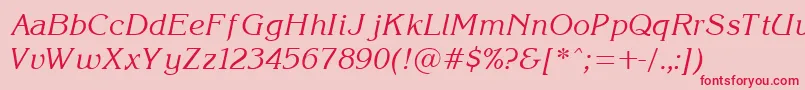 KorinnaItalic Font – Red Fonts on Pink Background
