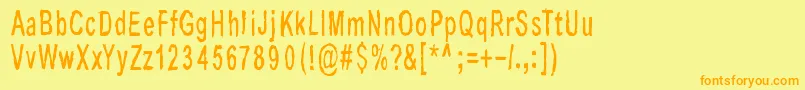 LastLivingSouls Font – Orange Fonts on Yellow Background