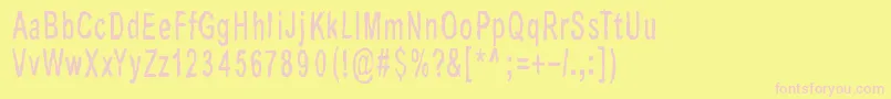 LastLivingSouls Font – Pink Fonts on Yellow Background