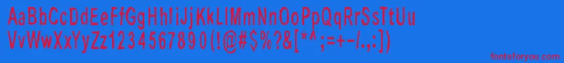 LastLivingSouls Font – Red Fonts on Blue Background