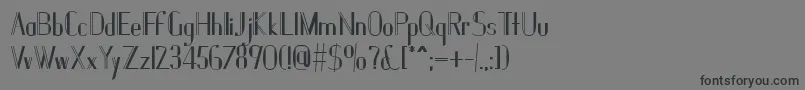 フォントJanesville51Bold – 黒い文字の灰色の背景