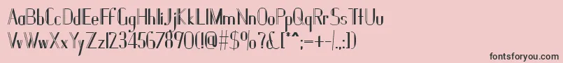 フォントJanesville51Bold – ピンクの背景に黒い文字