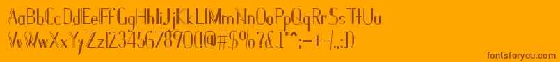 Janesville51Bold Font – Brown Fonts on Orange Background