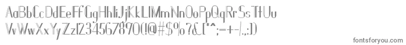 フォントJanesville51Bold – 白い背景に灰色の文字