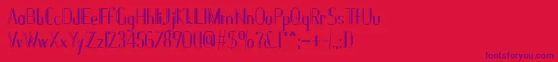 Janesville51Bold Font – Purple Fonts on Red Background