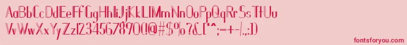 Janesville51Bold Font – Red Fonts on Pink Background