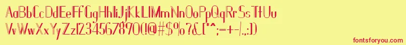 Janesville51Bold Font – Red Fonts on Yellow Background