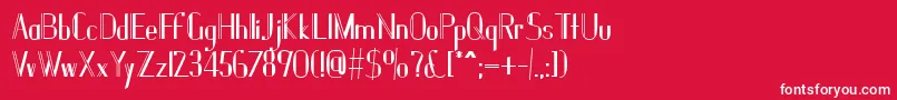 Janesville51Bold Font – White Fonts on Red Background