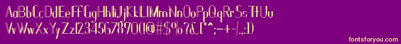Janesville51Bold Font – Yellow Fonts on Purple Background