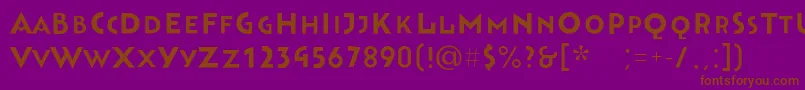 Bahnhofsolid Font – Brown Fonts on Purple Background