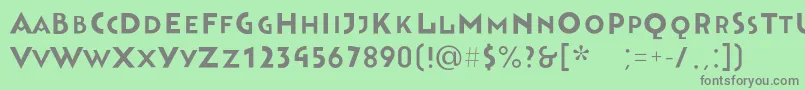 Bahnhofsolid Font – Gray Fonts on Green Background