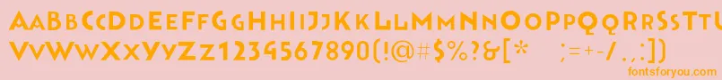 Bahnhofsolid Font – Orange Fonts on Pink Background