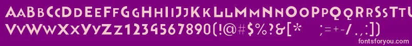 Bahnhofsolid Font – Pink Fonts on Purple Background
