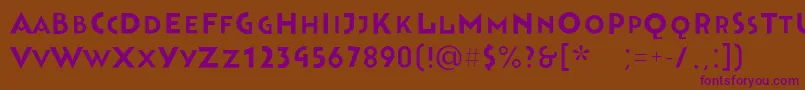 Bahnhofsolid Font – Purple Fonts on Brown Background