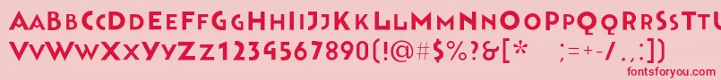 Bahnhofsolid Font – Red Fonts on Pink Background