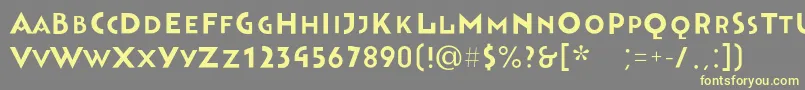 Bahnhofsolid Font – Yellow Fonts on Gray Background