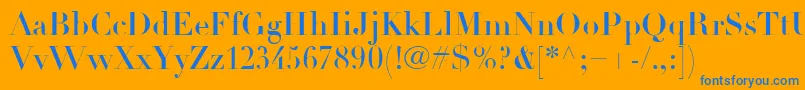 LinotypeDidotLtHeadline Font – Blue Fonts on Orange Background