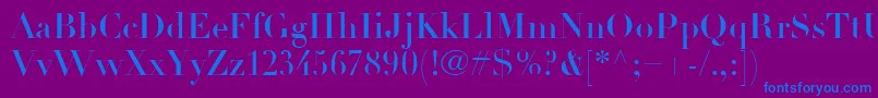 LinotypeDidotLtHeadline Font – Blue Fonts on Purple Background