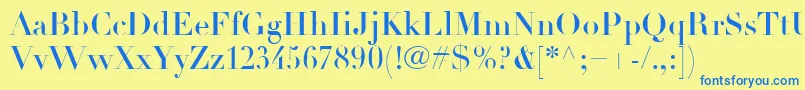 LinotypeDidotLtHeadline Font – Blue Fonts on Yellow Background