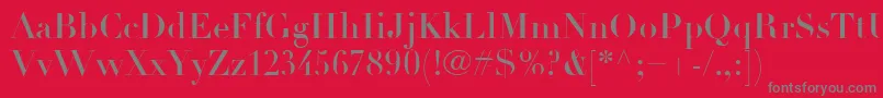 LinotypeDidotLtHeadline Font – Gray Fonts on Red Background