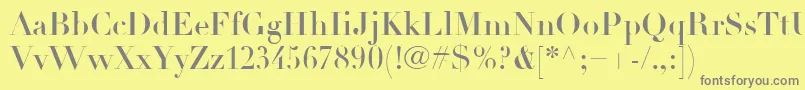 フォントLinotypeDidotLtHeadline – 黄色の背景に灰色の文字