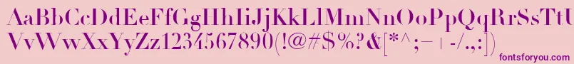 LinotypeDidotLtHeadline Font – Purple Fonts on Pink Background