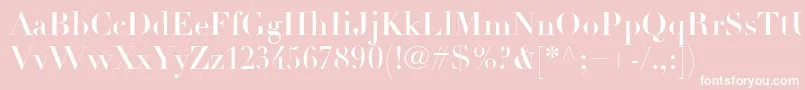 LinotypeDidotLtHeadline Font – White Fonts on Pink Background