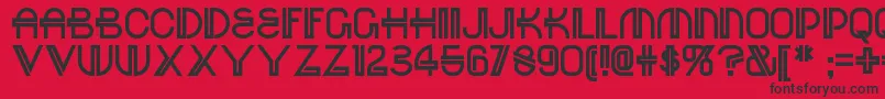 Redoctobernf Font – Black Fonts on Red Background