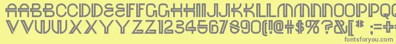 Redoctobernf Font – Gray Fonts on Yellow Background