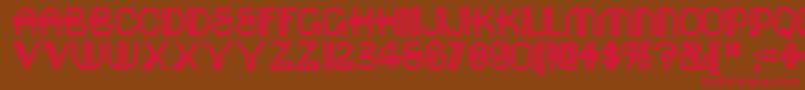 Redoctobernf Font – Red Fonts on Brown Background