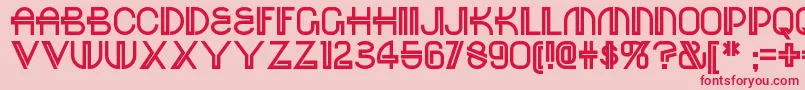 Redoctobernf Font – Red Fonts on Pink Background