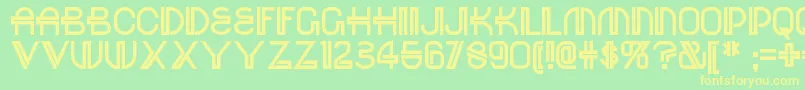 Redoctobernf Font – Yellow Fonts on Green Background