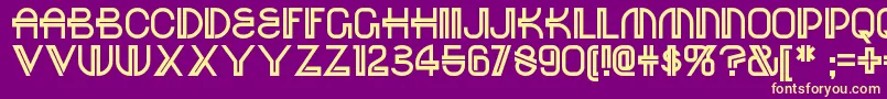 Redoctobernf Font – Yellow Fonts on Purple Background