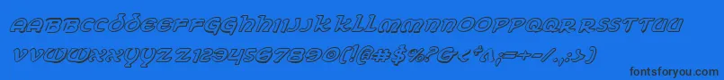 ErinGoBragh3DItalic Font – Black Fonts on Blue Background