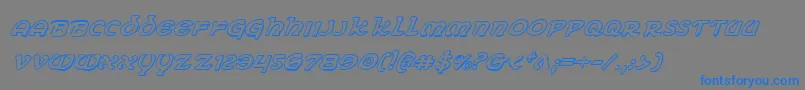 ErinGoBragh3DItalic Font – Blue Fonts on Gray Background