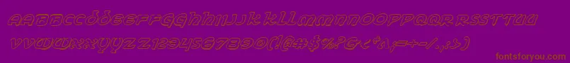 ErinGoBragh3DItalic Font – Brown Fonts on Purple Background