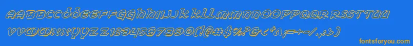ErinGoBragh3DItalic Font – Orange Fonts on Blue Background