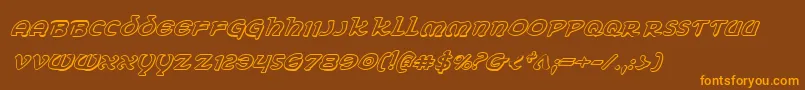 ErinGoBragh3DItalic Font – Orange Fonts on Brown Background
