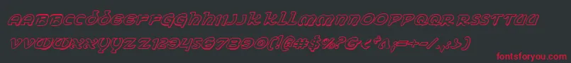 ErinGoBragh3DItalic Font – Red Fonts on Black Background