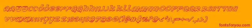 ErinGoBragh3DItalic Font – Red Fonts on Orange Background