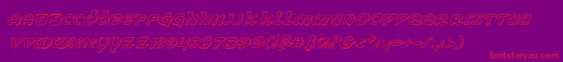 ErinGoBragh3DItalic Font – Red Fonts on Purple Background