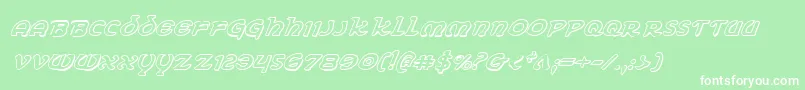 ErinGoBragh3DItalic Font – White Fonts on Green Background