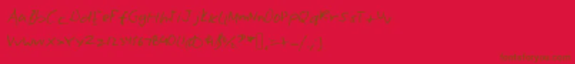 Williamshand Font – Brown Fonts on Red Background