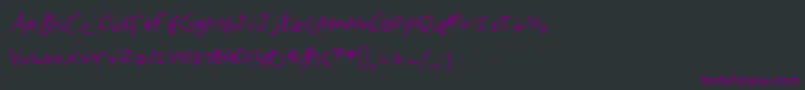 Williamshand Font – Purple Fonts on Black Background