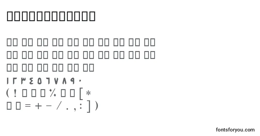 Шрифт BEsfehanBold – алфавит, цифры, специальные символы