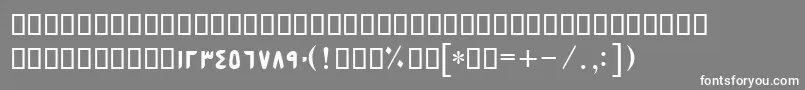 フォントBEsfehanBold – 灰色の背景に白い文字