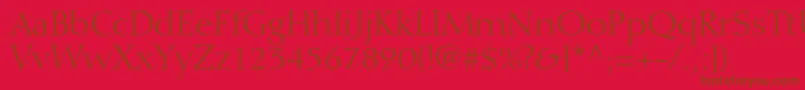 DiotimaltstdRoman-fontti – ruskeat fontit punaisella taustalla
