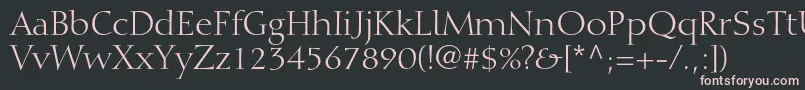 DiotimaltstdRoman Font – Pink Fonts on Black Background